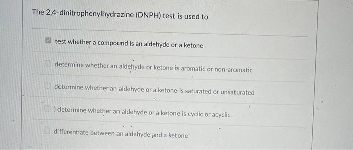 2 4 dinitrophenylhydrazine test