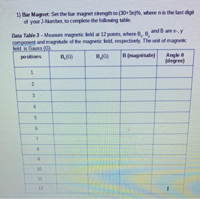 1) Bar Set the bar strength to
