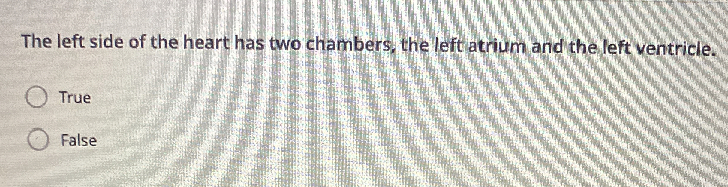 Solved The left side of the heart has two chambers, the left | Chegg.com