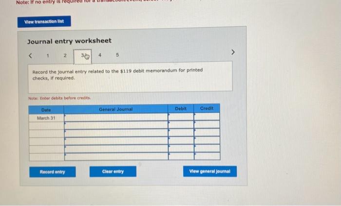 Solved Santana Rey Receives The March Bank Statement For | Chegg.com