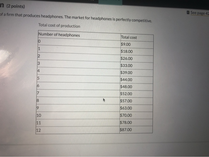 Solved See page 42 in (2 points) of a firm that produces | Chegg.com