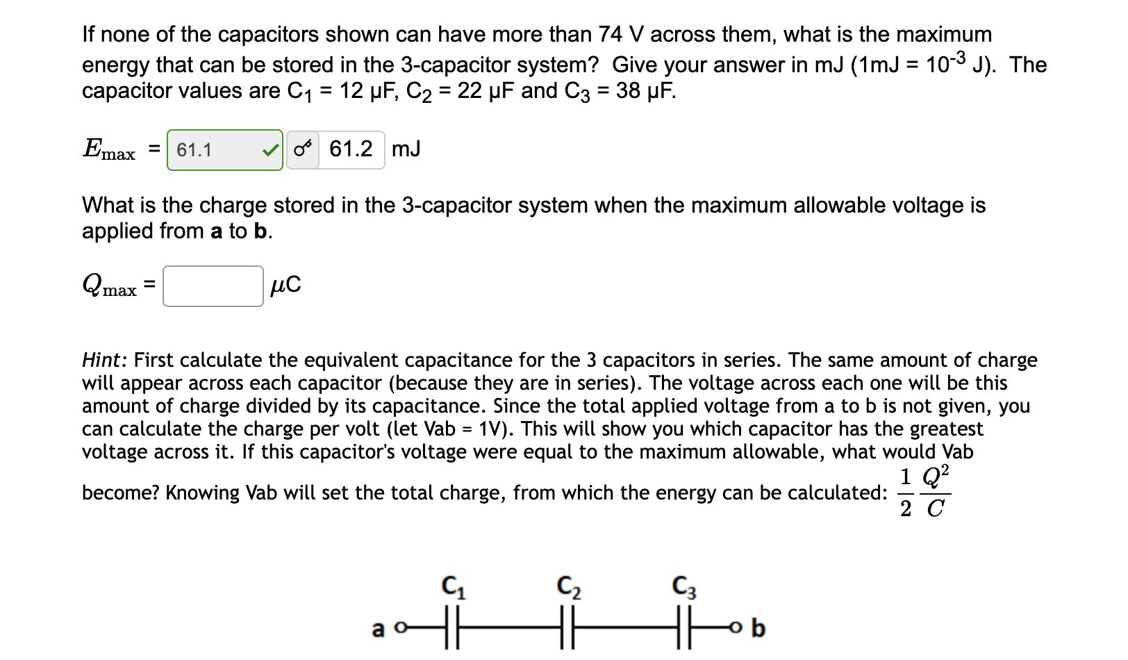 Solved Partb If none of the capacitors shown can have more | Chegg.com