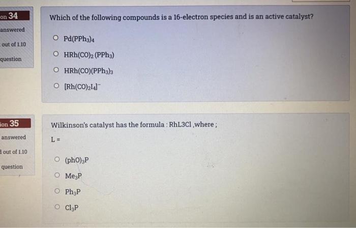 Solved on 34 Which of the following compounds is a | Chegg.com