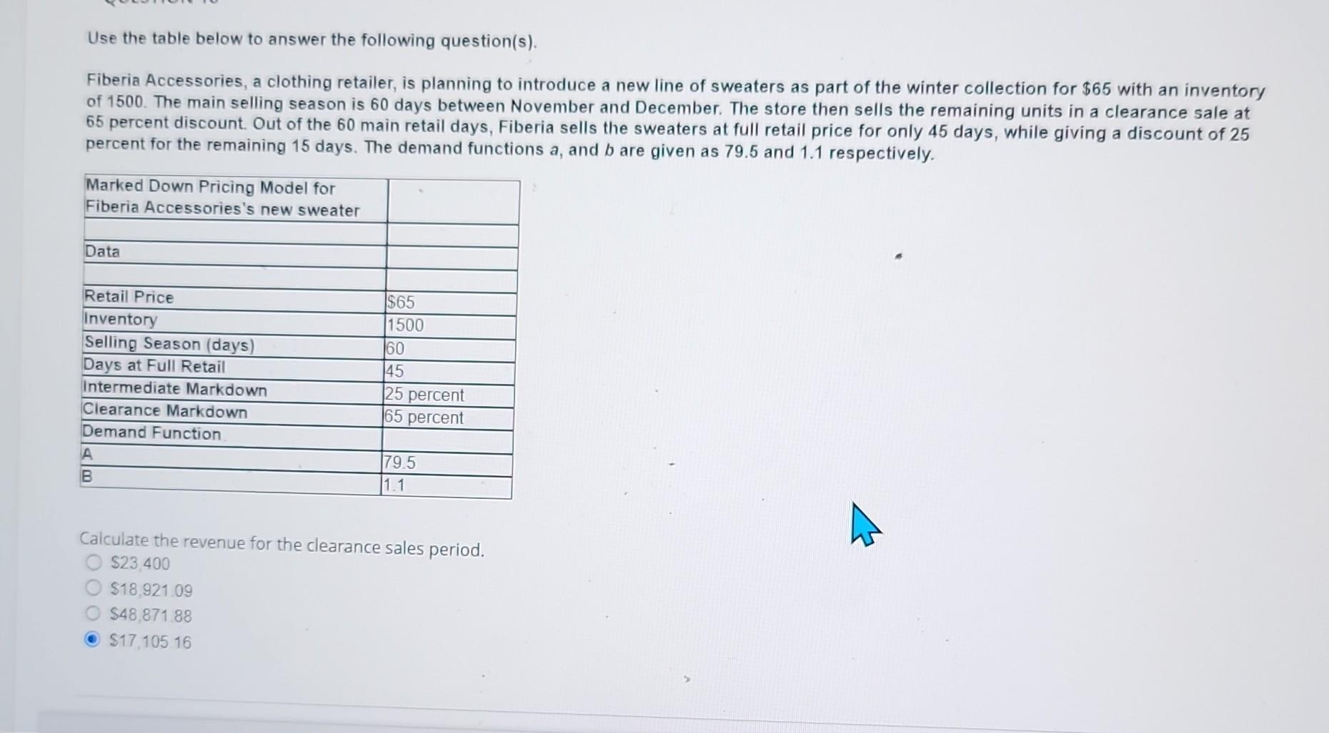 Solved Use the table below to answer the following | Chegg.com