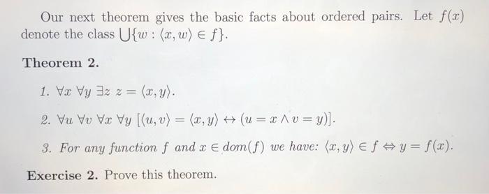 Use The Specific Versions Of The Zermelo Fraenkel | Chegg.com