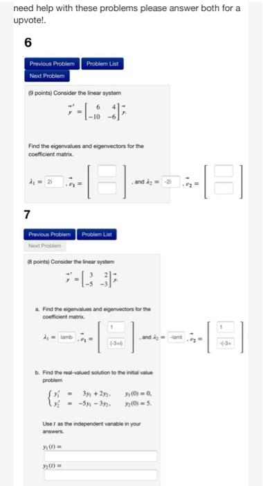 Solved need help with these problems please answer both for | Chegg.com