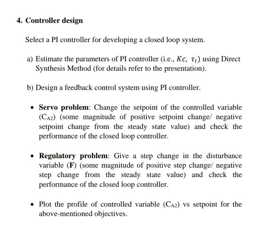 Problem description: Given an Isothermal series CSTR | Chegg.com