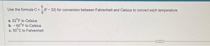 f 9 5c 32 for c celsius to fahrenheit