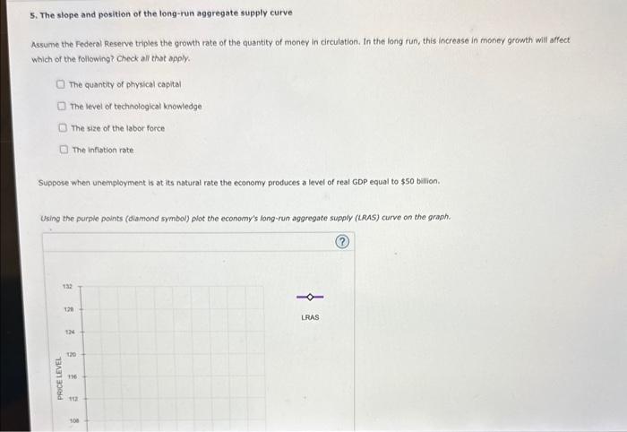 Solved 5. The Slope And Position Of The Long-run Aggregate | Chegg.com