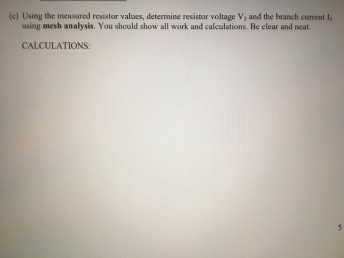 Solved Mesh Analysis on a on a Bridge Network R₂= 3.22 kr R, | Chegg.com