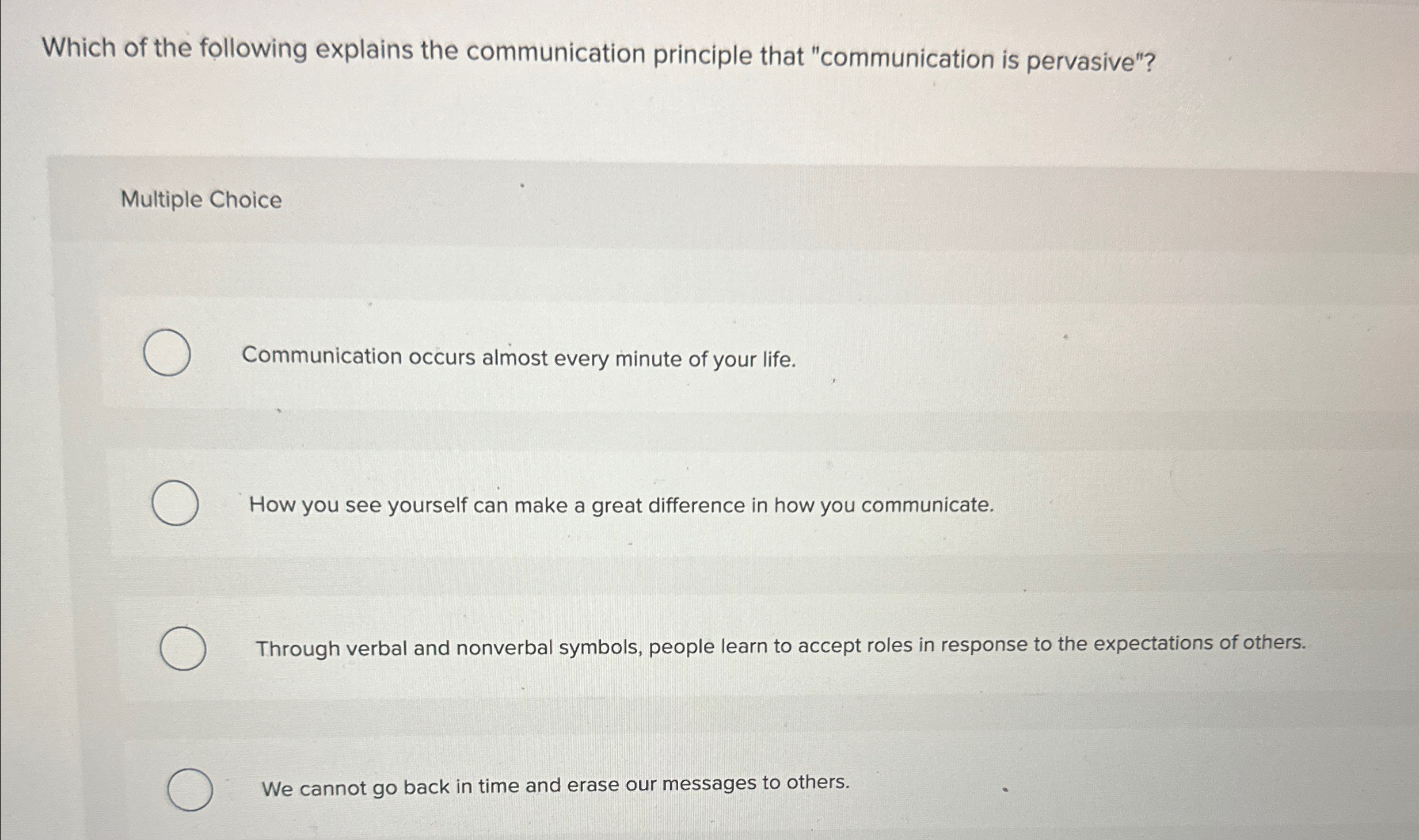 Solved Which of the following explains the communication | Chegg.com