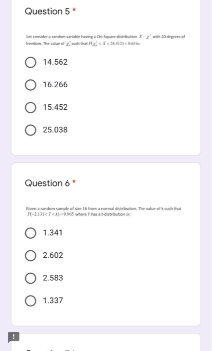 Solved Question 5* Let consider a random variable having a | Chegg.com