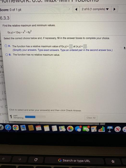 Solved Score: 0 of 1 pt 2 of 6 (1 complete) 6.3.3 Find the | Chegg.com