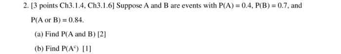 Solved 2. [3 points Ch3.1.4, Ch3.1.6] Suppose A and B are | Chegg.com