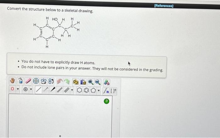 Solved Convert the structure below to a skeletal drawing. - | Chegg.com