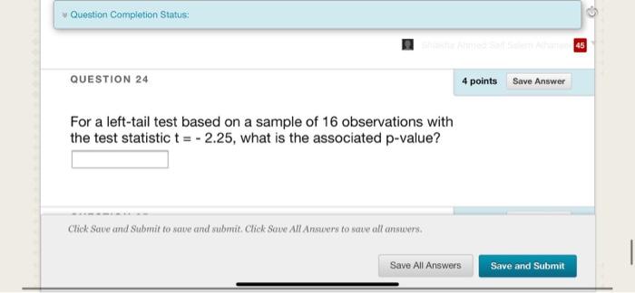 Solved Question Completion Status: 45 QUESTION 24 4 points | Chegg.com