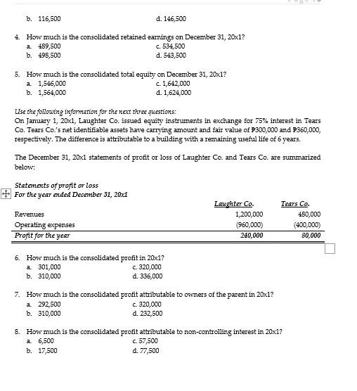 Solved Part 1 On January 1, 20x1, ABC Co. acquired 80% | Chegg.com