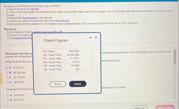 The steps you wil follow for this project are as | Chegg.com