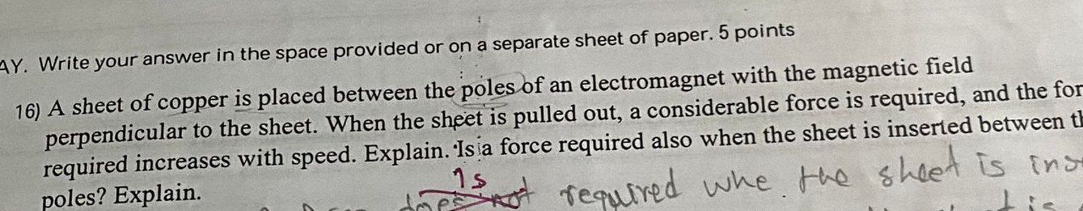 Solved AY. ﻿Write your answer in the space provided or on a | Chegg.com