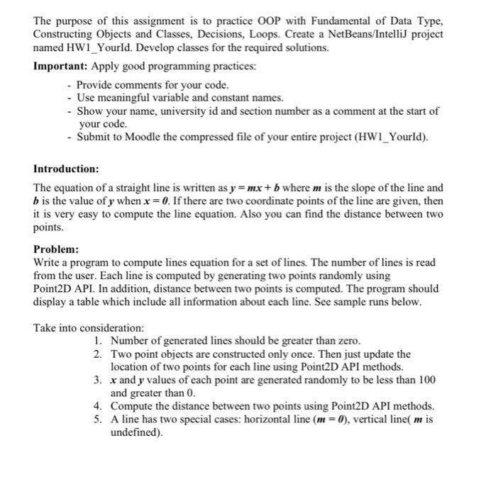 Solved The purpose of this assignment is to practice OOP | Chegg.com