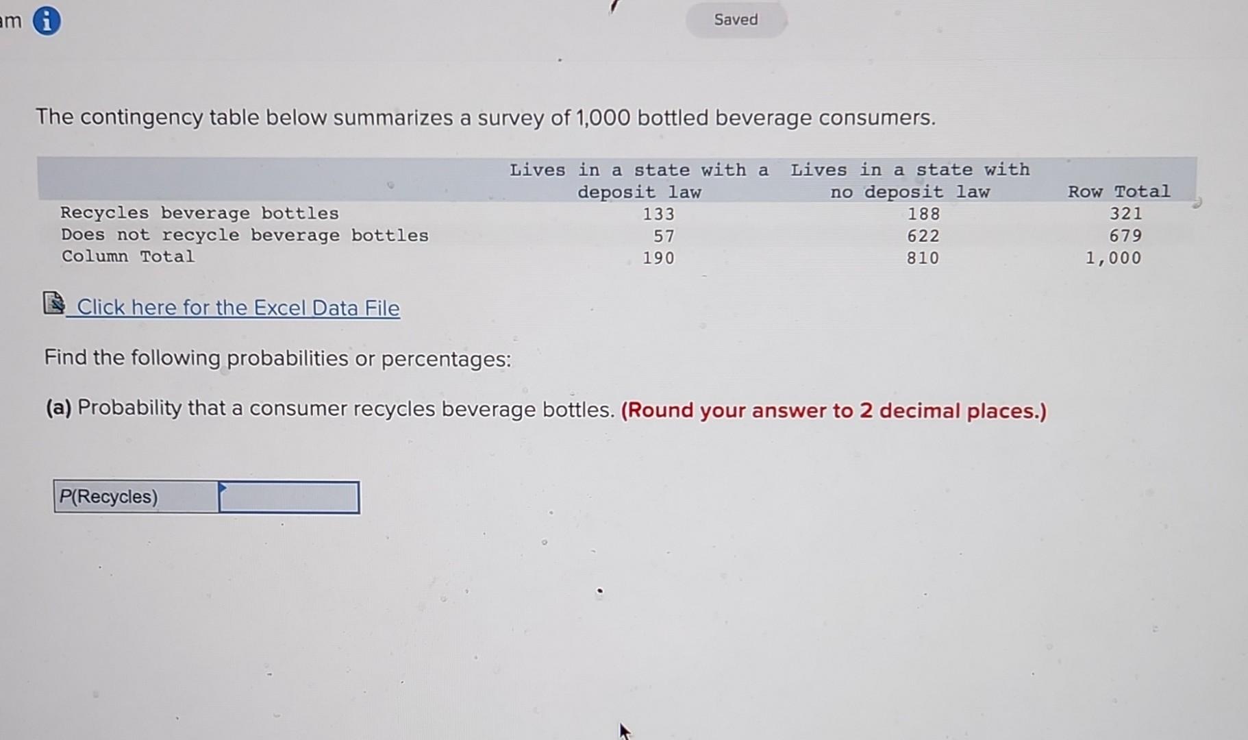 Solved The Contingency Table Below Summarizes A Survey Of | Chegg.com