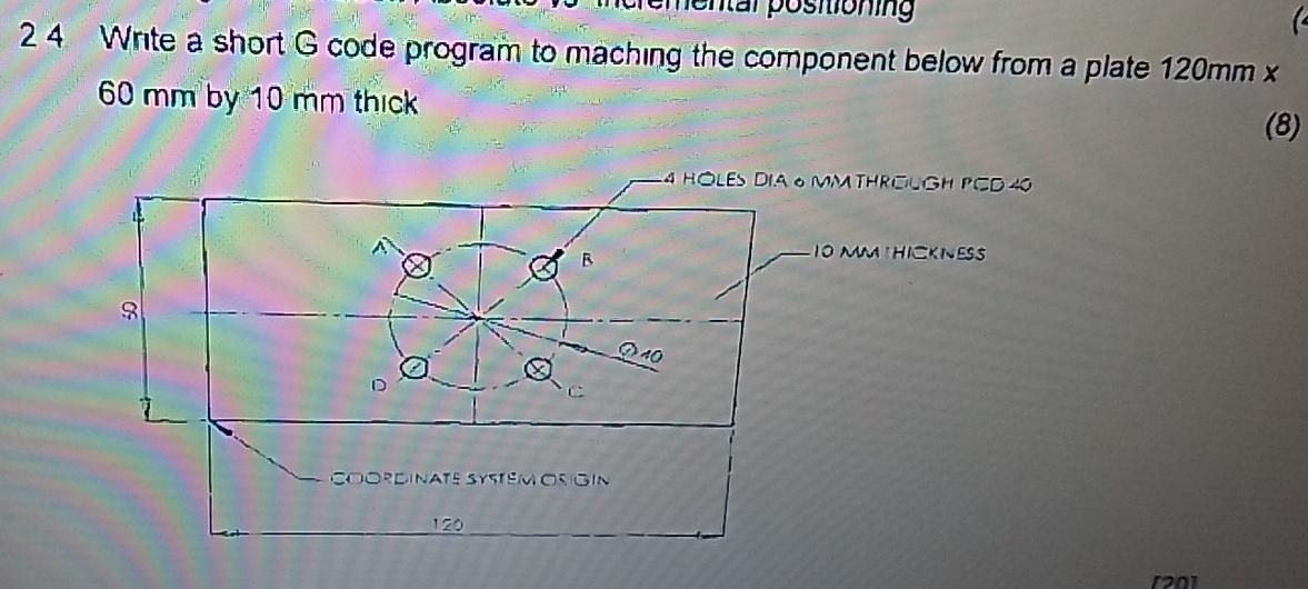 Solved Shioning 24 Write a short G code program to maching | Chegg.com