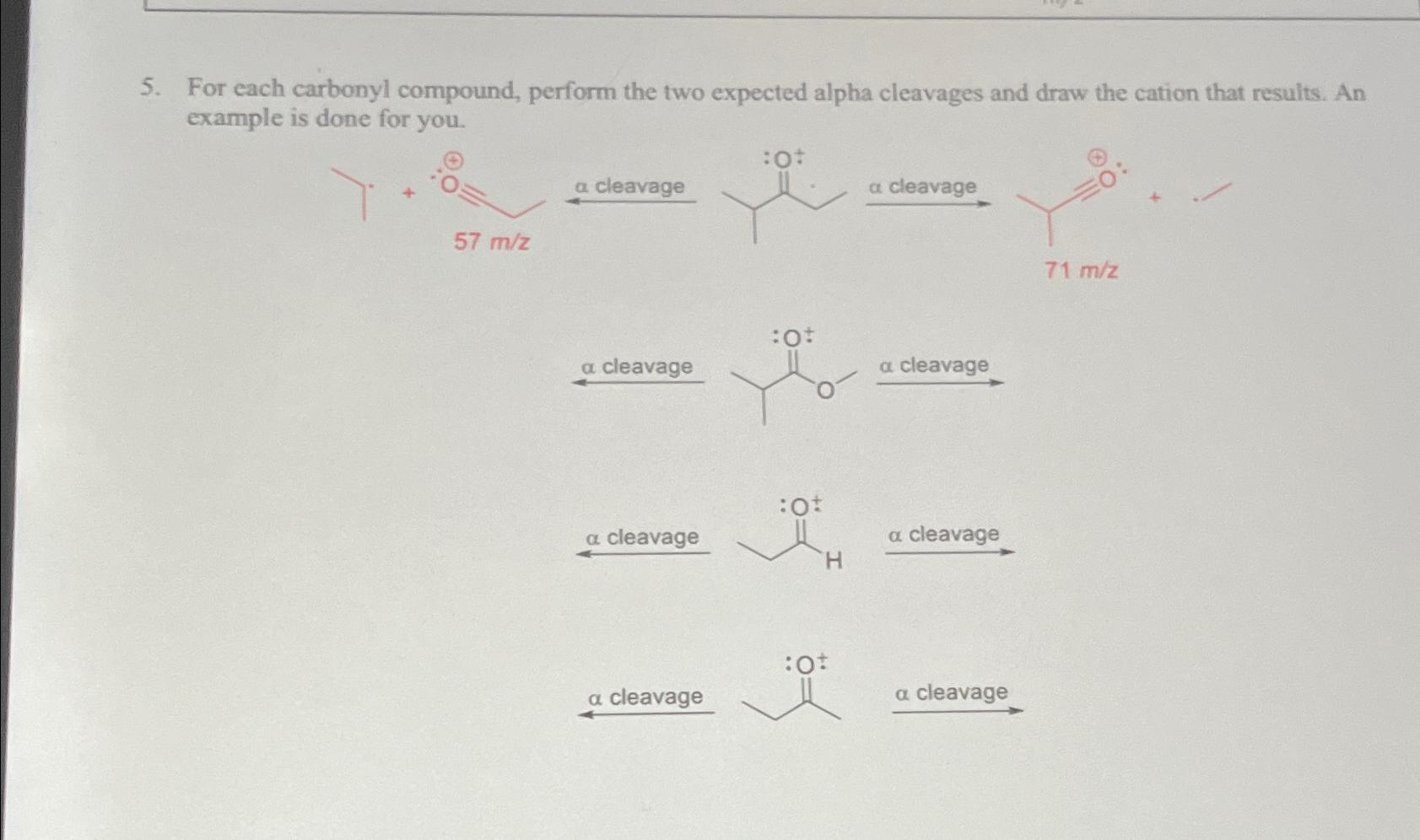 Solved For each carbonyl compound, perform the two expected | Chegg.com