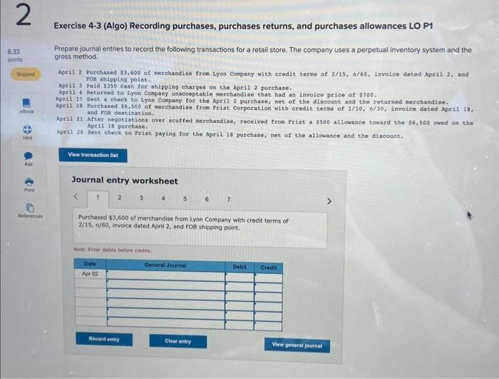 Solved Exercise 4-1 (Algo) Computing Revenues, Expenses, And | Chegg.com