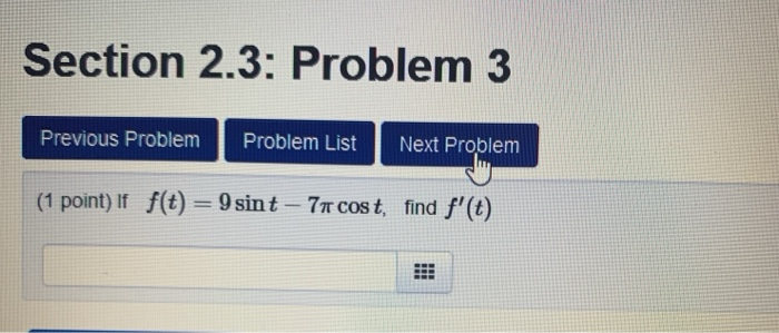 Solved Section 2.3: Problem 3 Previous Problem Problem List | Chegg.com