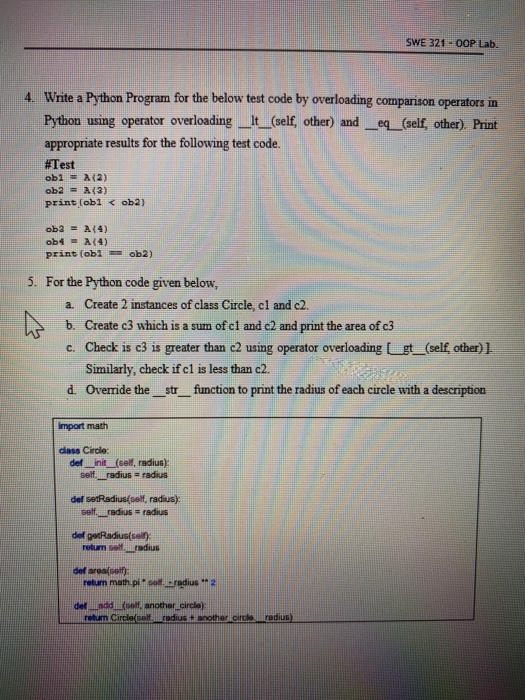 Operator Overloading in Python  Object Oriented Programming in