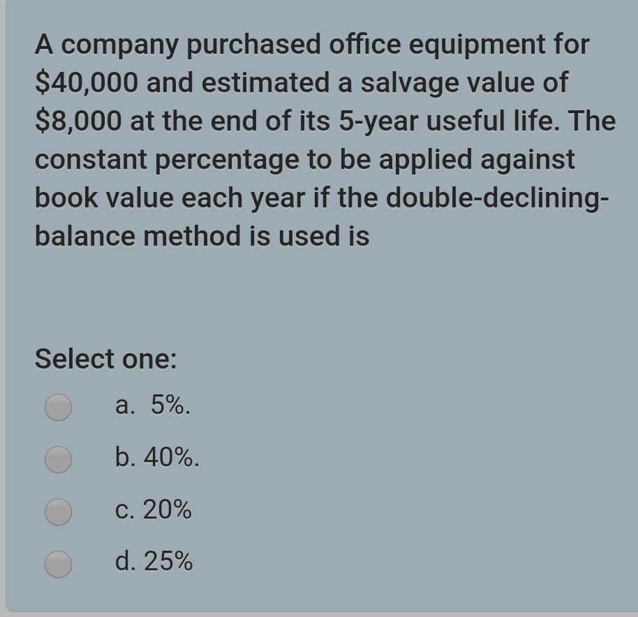 solved-a-company-purchased-office-equipment-for-40-000-and-chegg