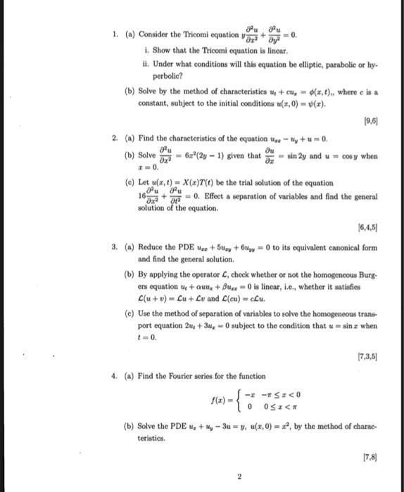 Solved 1. (a) Consider the equation