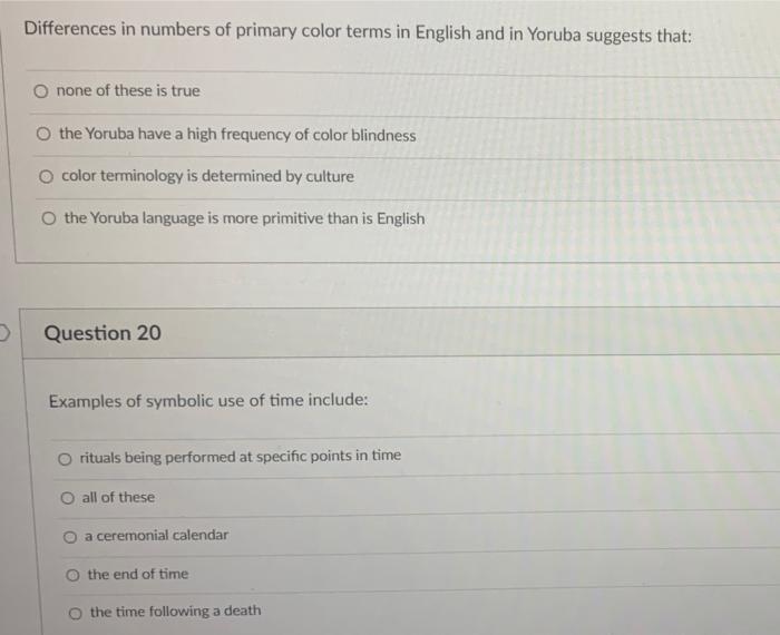 Solved Differences In Numbers Of Primary Color Terms In Chegg