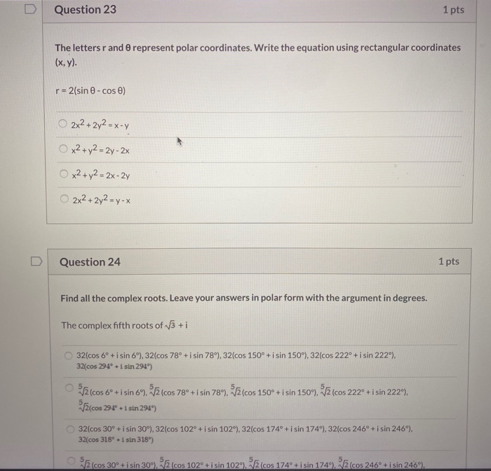 Solved Question 1 1 pts Write the expression in the standard | Chegg.com