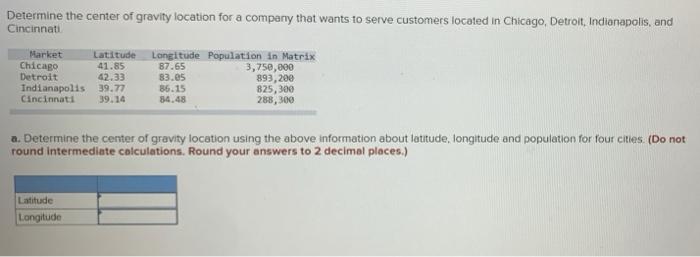 Solved Determine the center of gravity location for a | Chegg.com