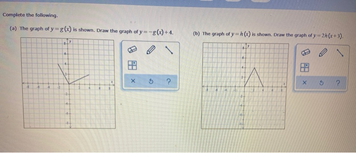 Solved Complete The Following A The Graph Of Y G X Is Chegg Com