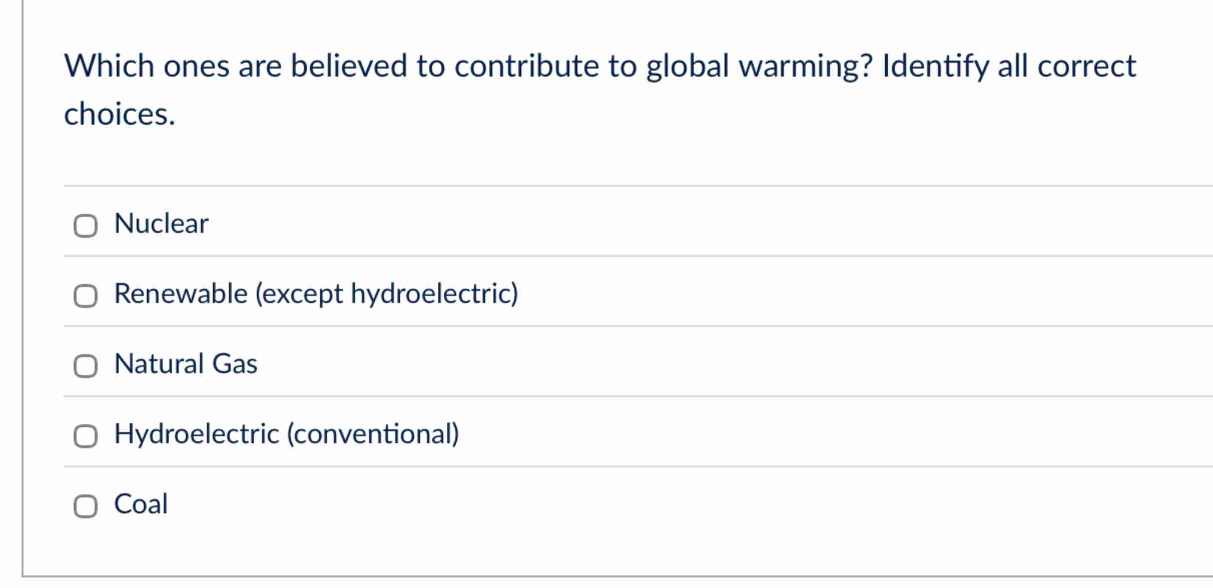 Solved Which ones are believed to contribute to global | Chegg.com