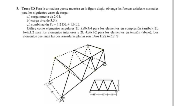 3. 3D Truss For the armor shown in the figure below, | Chegg.com