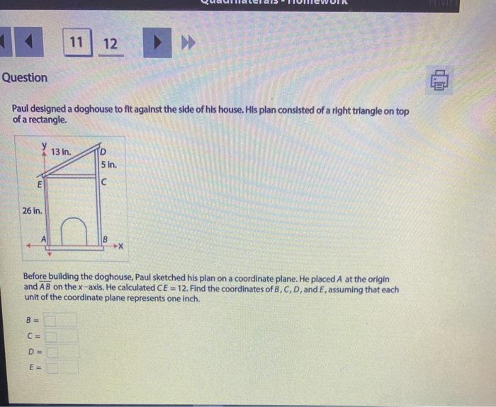 Solved 11 12 Question Paul designed a doghouse to fit | Chegg.com