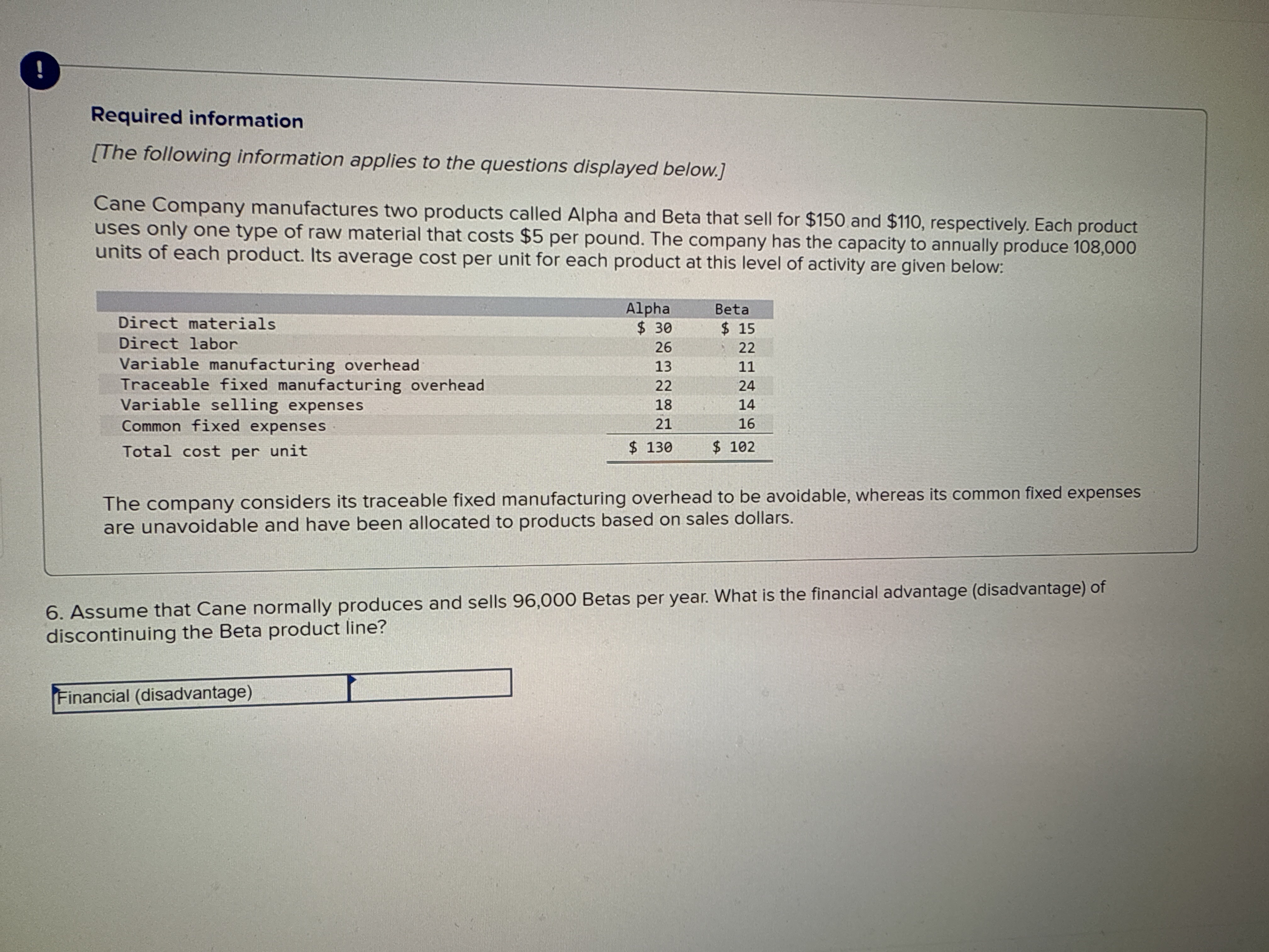 Solved Required information[The following information