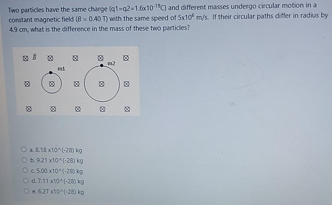 Solved Two particles have the same charge (91=q2=1.6x10-19C) | Chegg.com