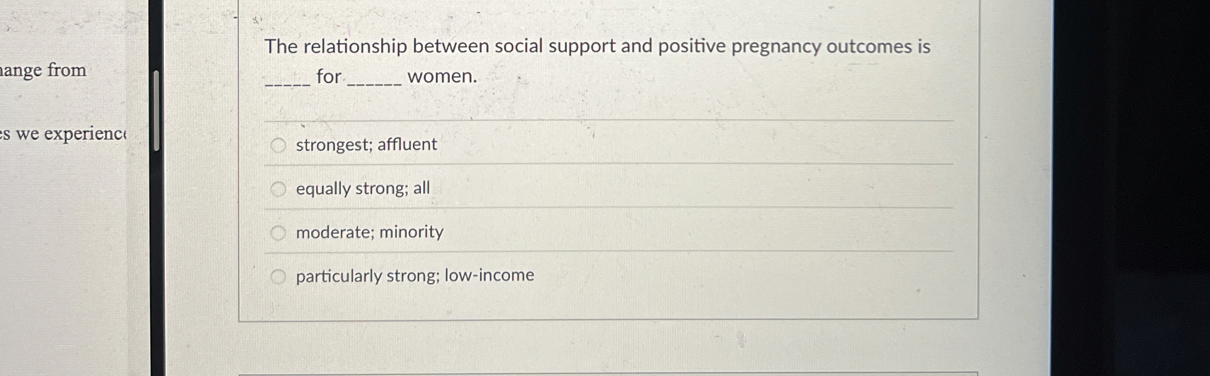 Solved The relationship between social support and positive | Chegg.com