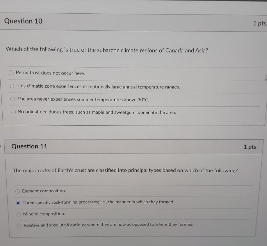 Solved Question 6 1 pts Which is the difference between the | Chegg.com