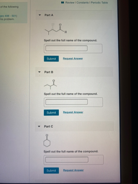 Solved Review Constants I Periodic Table of the following | Chegg.com