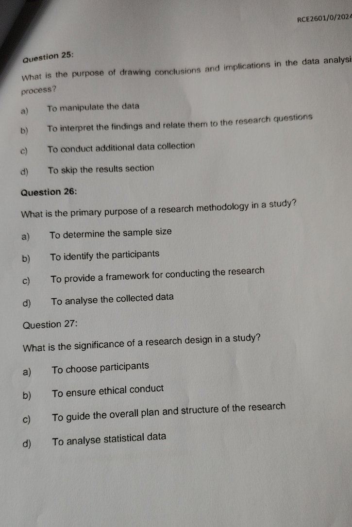 what is a research question rce2601