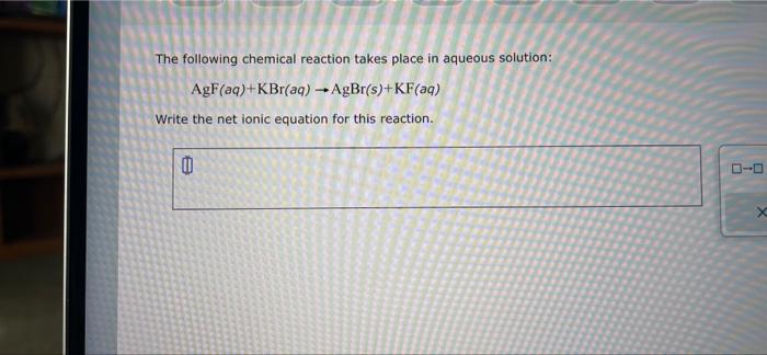 Solved The following chemical reaction takes place in | Chegg.com