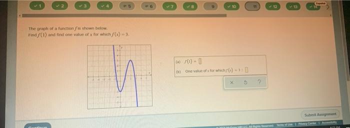 Solved W1 ® SE The graph of a function is shown below. Find | Chegg.com