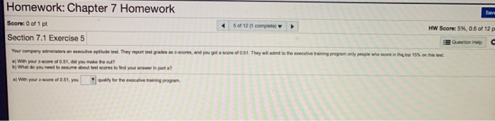 Solved Homework: Chapter 7 Homework Save Score: 0 of 1 pt 5 | Chegg.com