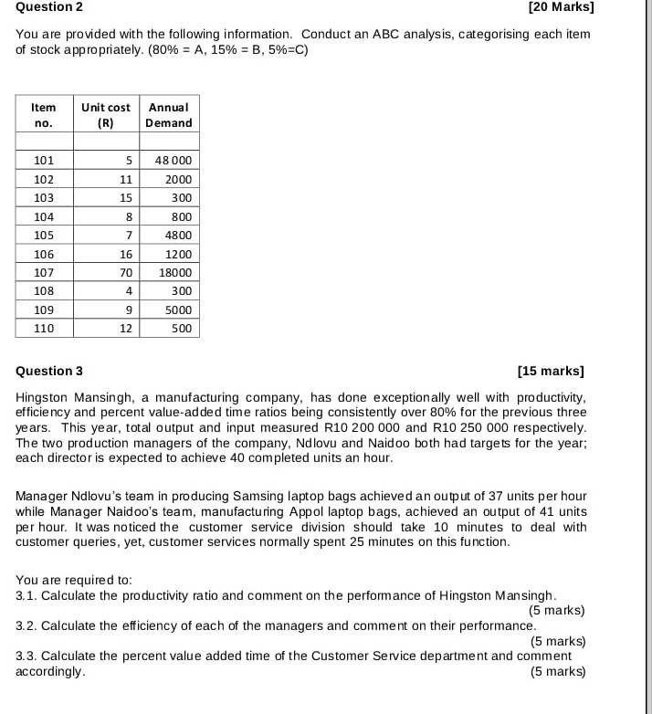 Solved Question 2 [20 Marks] You Are Provided With The | Chegg.com