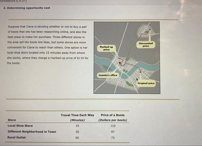 Solved 2. Determining Opportunity Cost Suppose That Ciana Is | Chegg.com